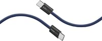 Promate USB-C to USB-C Cable, Premium 60W Power Delivery Fast Charging Cable with 480Mbps Data Sync, 120cm Anti-Tangle Nylon Braided Cord for iPhone 15, Galaxy S23, iPad, Dell, ECOLINE-CC120, Navy