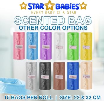 Star Babies, 10pcs Disposable Changing Mats + 5pcs Scented Bag
