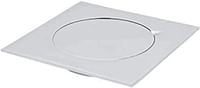Aquaplast Made in Italy Stainless Steel Floor Drain with Screwed Grate and Cover Plate Trap, 20X20cm