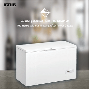 IGNIS Ground freezer 13.6 feet, Italian, 384 liters, white, 220 volts | XLT6001