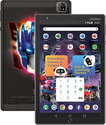 TRANSFORMERS 8” 4G Dual Sim, Calling Tablet with MS Office 32GB, 3GB RAM, Android 10 (TM-MID880T)