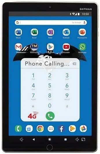 BATMAN 10.1” 1280 x 800 Pixel IPS Panel, 4G Calling, 32GB, 3GB RAM, Android 11 with Microsoft Office (TM-MID1065BT)