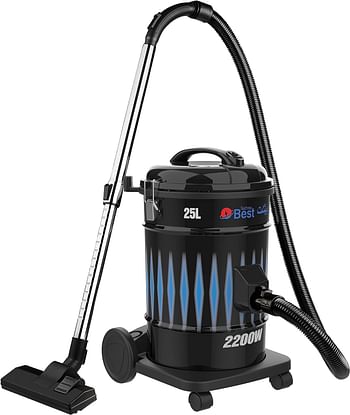 Techno Best 2200W Drum Vaccum Cleaner, 25 Liter Capacity-BVC-025