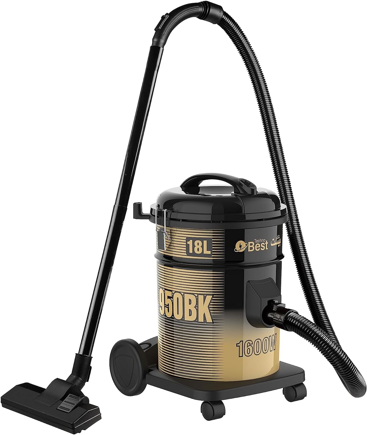 Techno Best 1600W Drum Vaccum Cleaner, 18 Liter Capacity-BVC-018