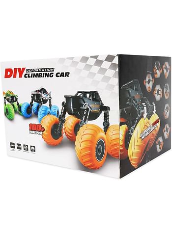 DIY Deformation Climbing Car, Remote control rock climbing car 2.4g deformation DIY control off-road vehicle toy robot remote control car