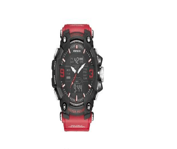 Elanova Men's Rubber Analog Digital Watch EL909 Red