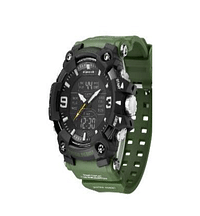 Elanova Men's Rubber Analog Digital Watch EL909 Green