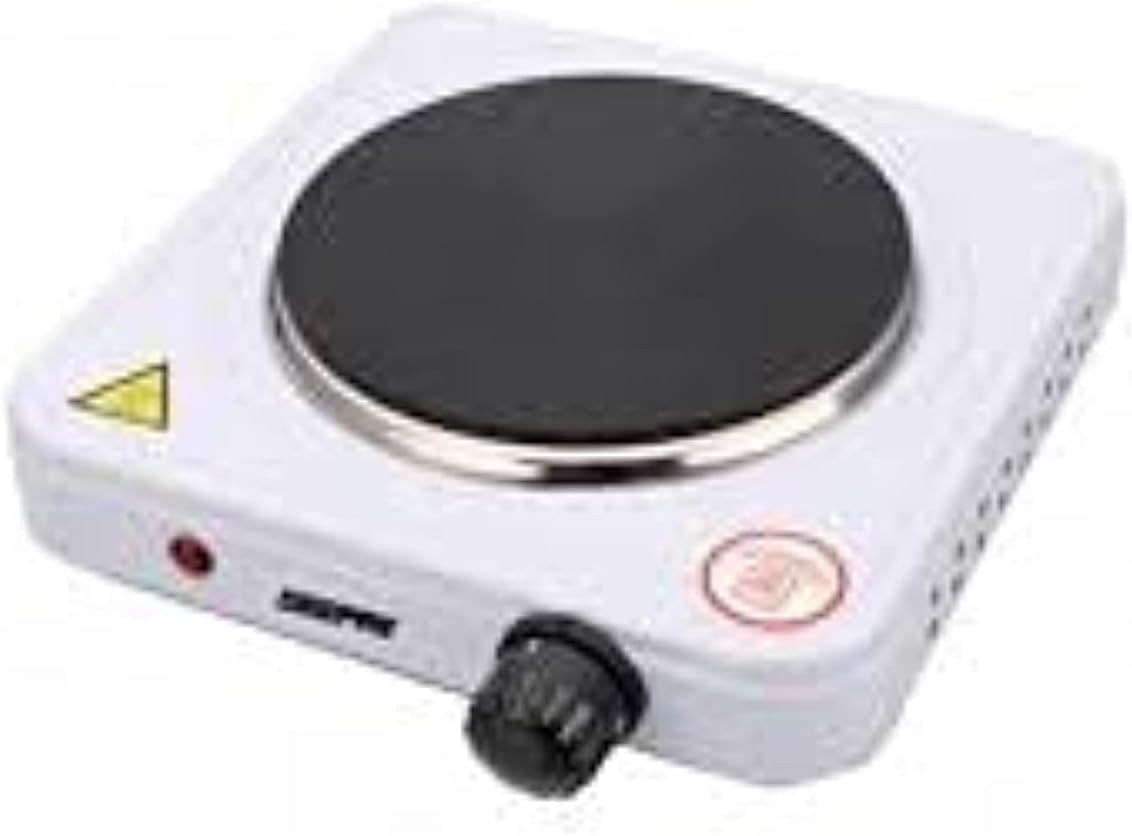 Geepas GHP32013 1000W Electric Single Hot Plate for Flexible & Precise Table Top Cooking - Cast Iron Heating Plate