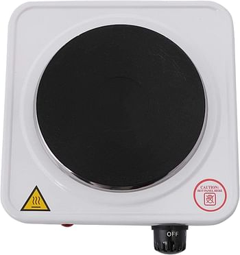 Geepas GHP32013 1000W Electric Single Hot Plate for Flexible & Precise Table Top Cooking - Cast Iron Heating Plate