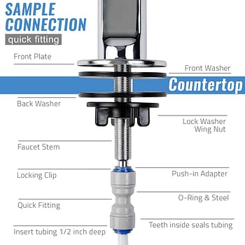 iSpring GB1 Lead-Free Reverse Osmosis Filter Drinking Water, Standard Non-Air Gap RO Faucet, Chrome