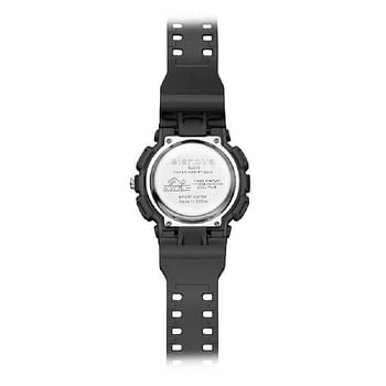 ساعة إيلانوفا الرقمية التناظرية المطاطية للرجال EL908 باللون الأسود