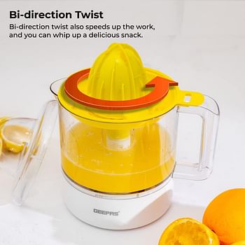 GEEPAS Juicer 1 L 25 W GCJ9900 Yellow/white