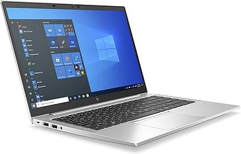 HP EliteBook 840 G8 laptop, 14" FHD IPS 400 nits, Intel Core i7-1165G7 11th Gen, 16GB RAM, 512GB SSD, Intel Iris Xe Graphics, Fingerprint, Win 10, EN-AR Keyboard, Silver- 48R40EA