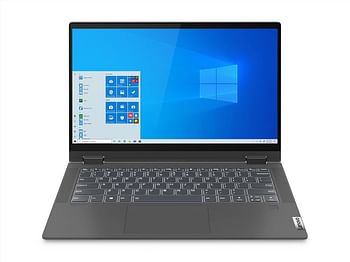 Lenovo Flex 5 - 14.0 Inch Fhd Touch - Ryzen 3 5300U - 4Gb DDR4 -128Gb SSD - Integrated Graphics - Windows 10 Home S - English, Arabic Backlit Keyboard - Graphite Grey - 82Hu008Dax
