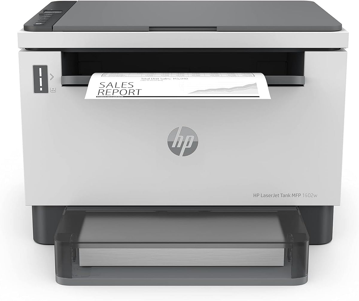 HP LaserJet Tank 1602w Printer, Wireless, Print, White - Pre-filled with toner to print up to 5000 pages - 2R3E8A