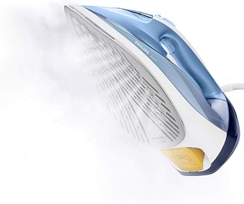 Philips Steam Iron - Continuous Steam Flow of 45 Grams per minute and 180 g/min with the boost for thick fabrics - 2400W - 50/60Hz - Azur GC4532/26