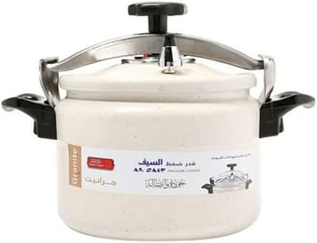 Al-Saif Aluminum Granite Pressure Cooker Size: 12 Liter Color: Pearl White Model: K98012/PW,