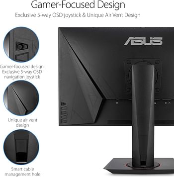 Asus VG278QR 27” Gaming Monitor 165Hz Full HD (1920 x 1080) 0.5ms G-SYNC Eye Care Display Port HDMI DVI