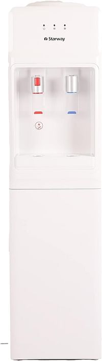 Starway Top Loading Stand Alone Water Dispenser | 2 Temperature Settings from Cold and Hot Water, Double Safety Device for Preventing Overheat with High-Efficiency Compressor Cooling - White