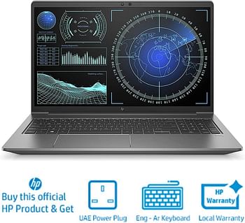 HP ZBook Power 15.6" Mobile Workstation Laptop - Intel Core (10th Gen) i7-10750H Up to 5.00 GHz - 16GB DDR4 – 512GB SSD – Nvidia Quadro T1000 MAX-Q 4GB - Win 10 Pro