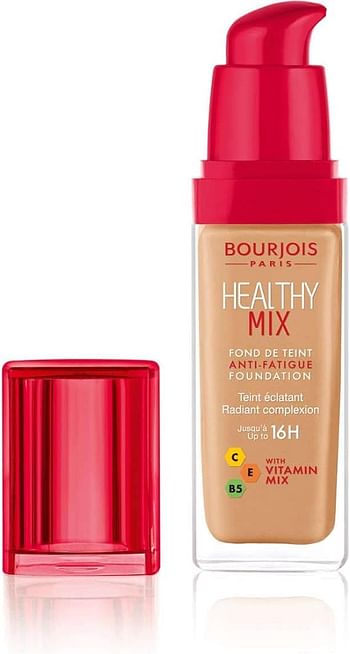 Bourjois Healthy Mix Anti-Fatigue Foundation. 55 Dark Beige, 30 ML