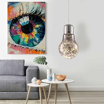 Large Size Light Pendant Chandelier - Modern Ceiling Lamp (Smoke/Silver)