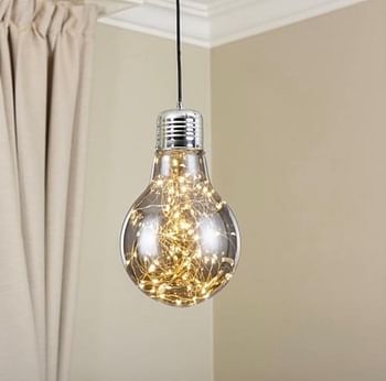 Large Size Light Pendant Chandelier - Modern Ceiling Lamp (Smoke/Silver)