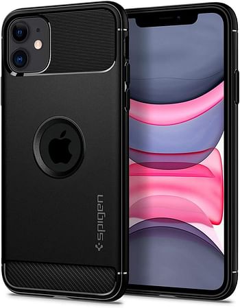 Spigen Rugged Armor designed for iPhone 11 case cover - Matte Black