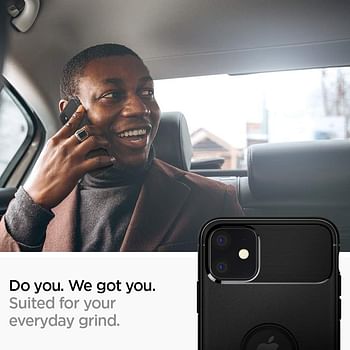 Spigen Rugged Armor designed for iPhone 11 case cover - Matte Black