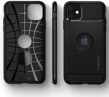 Spigen Rugged Armor designed for iPhone 11 case cover - Matte Black
