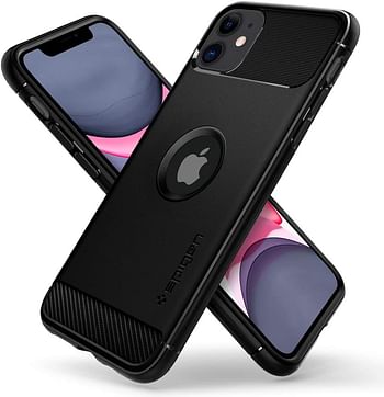 Spigen Rugged Armor designed for iPhone 11 case cover - Matte Black