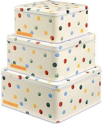 Emma Bridgewater Polka Dot Original Square Cake Tins Set of 3