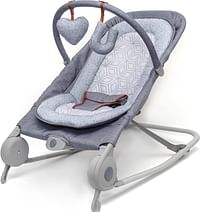 Summer Infant 2-in-1 Convenient and Portable Baby Bouncer & Rocker Duo From 0 - 6 Months - Heather Grey