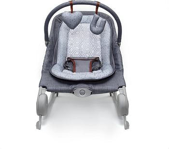 Summer Infant 2-in-1 Convenient and Portable Baby Bouncer & Rocker Duo From 0 - 6 Months - Heather Grey