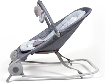 Summer Infant 2-in-1 Convenient and Portable Baby Bouncer & Rocker Duo From 0 - 6 Months - Heather Grey