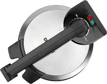 Geepas GCM 5429 8 Inch Chapati Maker - Non-stick Coating with Thermostat Control, Cool Touch Handle with Indicator Lights, Ideal for Making Breads, Chapati, Roti, 1000 Watt