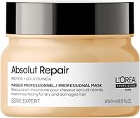 L’Oréal Professional Absolut Repair Mask - For dry & damaged hair - Repairs & Hydrates Dry - Damaged Hair - With Gold Quino & Protein - SERIE EXPERT - 250 ml