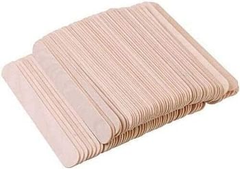 ملعقة خشبية لإزالة الشعر بالشمع 100 قطعة من إكسسوارات التجميل الخشبية أحادية الاستخدام