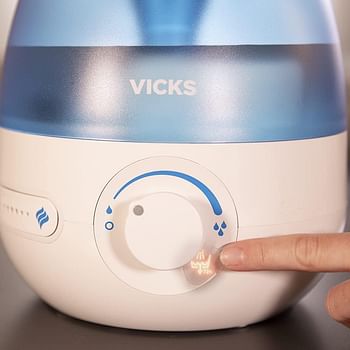 Vicks Mini Cool Mist Ultrasonic Humidifier - compact - quiet for better sleep -cough and cold - comfort -essential oils -humidity - rooms up to 15m2 - VUL525