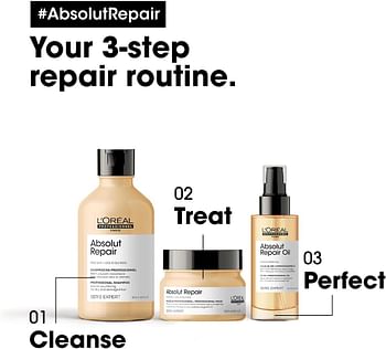 L’Oréal Professionnel Shampoo, Dry And Damaged Hair, Serie Expert Absolut Repair, 300ml