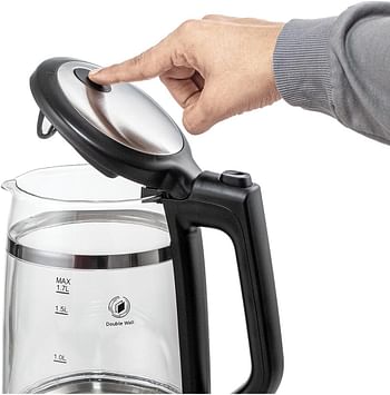 BLACK+DECKER Glass Kettle Double Wall 1.7L 2200W - GK220-B5