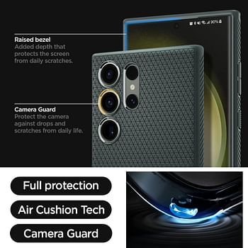 Spigen Liquid Air designed for Samsung Galaxy S23 ULTRA case cover - 2023 - Abyss Green