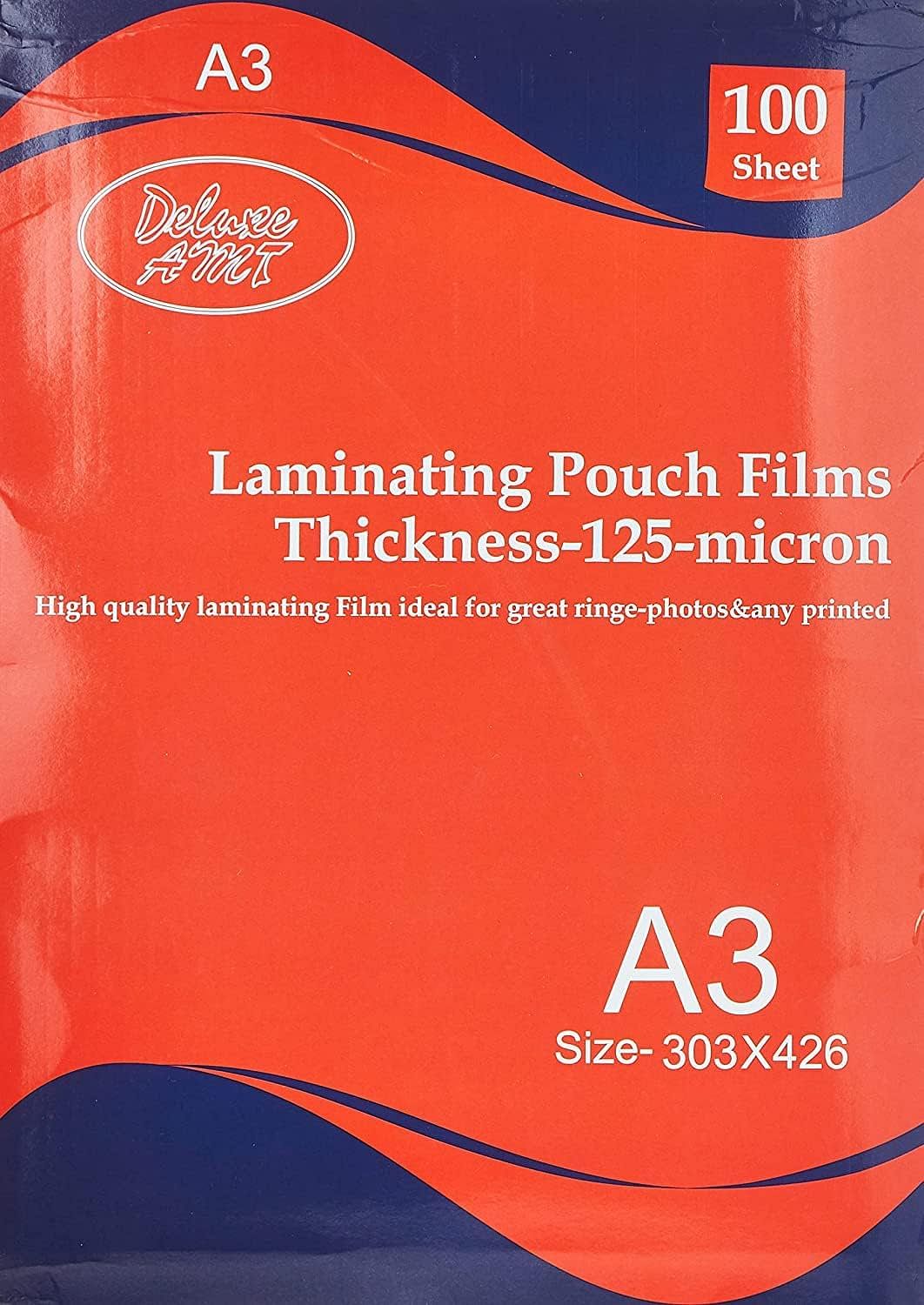 Deluxe AMT A3 Lamination Pouch Film 125 Mic