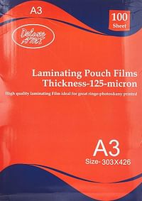 Deluxe AMT A3 Lamination Pouch Film 125 Mic