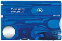 Victorinox 0.7322.T2 Swiss Card Lite 0.7300.T2 Blue Transparent Swiss Made Functional Companion With 13 Functions