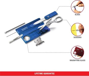 Victorinox 0.7322.T2 Swiss Card Lite 0.7300.T2 Blue Transparent Swiss Made Functional Companion With 13 Functions