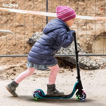 Baybee Dracarys Skate Scooter for Kids, 2 Wheel Kids Scooter with Three Height Adjustable Handle, Flashing LED PU Wheels & Rubber Deck | Kids Kick Scooter for 3 to 8 Years Boys Girls