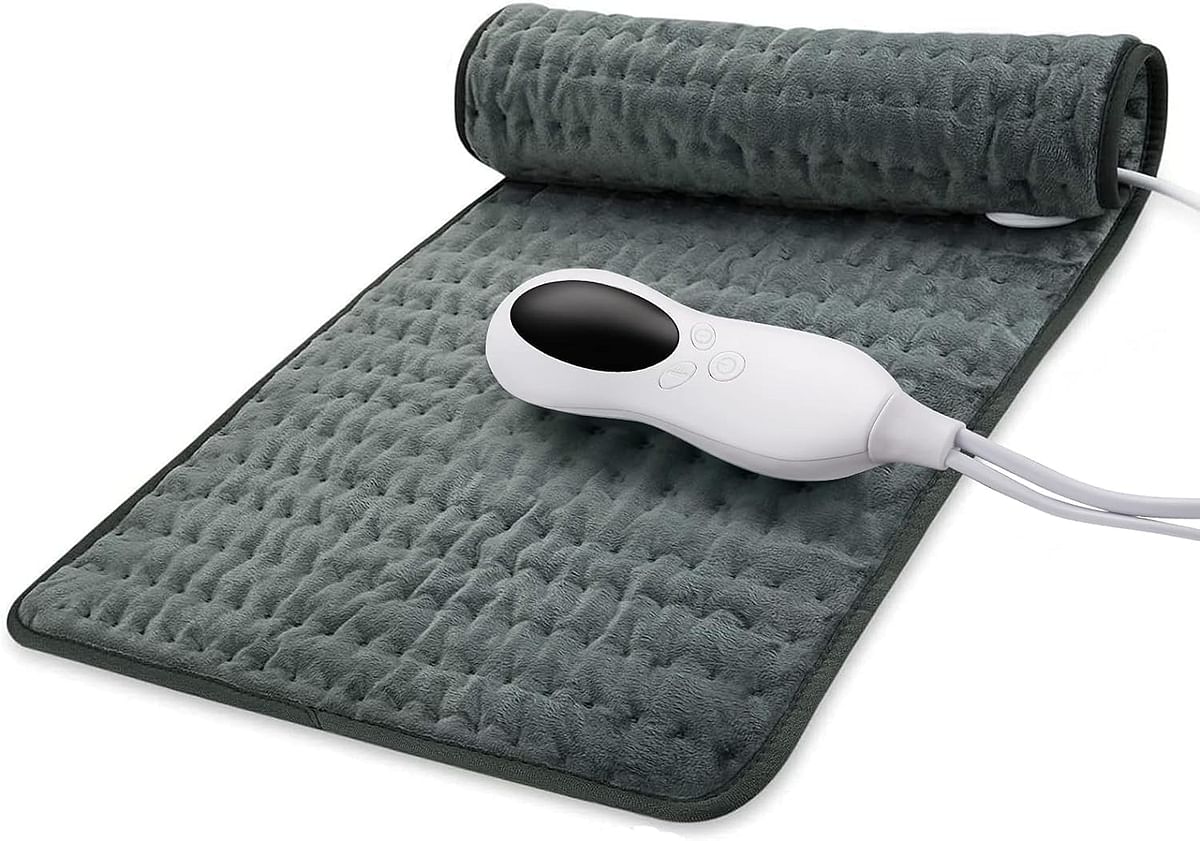 CAZADORA Heating Pad - Electric Heat Pad for Pain Relief, Cramps, and Comfort - 25x50 cm, 10 Heat Settings, Auto Shut Off, Machine Washable -Soothing Warmth, and Reliable Relief