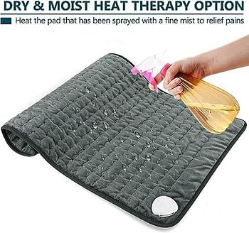 CAZADORA Heating Pad - Electric Heat Pad for Pain Relief, Cramps, and Comfort - 25x50 cm, 10 Heat Settings, Auto Shut Off, Machine Washable -Soothing Warmth, and Reliable Relief