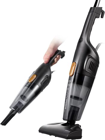 Deerma Dx115C Handheld Vacuum Cleaner 600W 12000Pa Powerful Suction Lightweight Low Noise For Home Hard Floor Carpet Car Pet - Black
